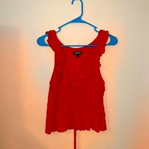 Scarlet Red Gathered Express Top